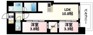コンフォリア・リヴ東三国駅前ソルテラス【4階】の間取り