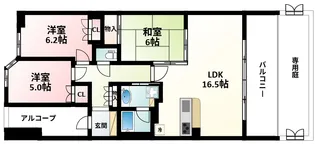 プラウド江坂【1階】の間取り