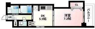 ニッケノーブルハイツ江坂【6階】の間取り
