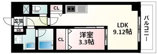 ルミネソレイユ江坂【7階】の間取り
