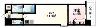 スプランディッド江坂DUE【2階】の間取り