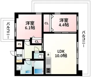 サンスクエア新大阪【8階】の間取り