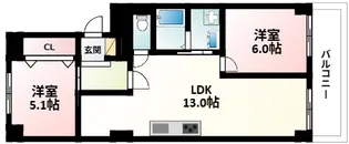 東洋マンション【3階】の間取り