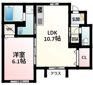 プラム江坂【1階】の間取り