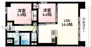 AI RITORNO【6階】の間取り