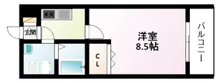 SERENiTE江坂四番館【2階】の間取り