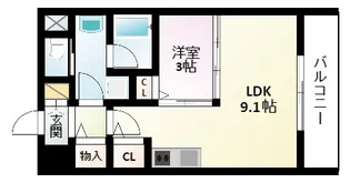 小西マンション【1階】の間取り