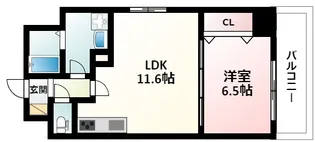 リバレイン江坂【8階】の間取り