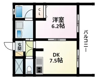 ES-Grande江坂公園【7階】の間取り
