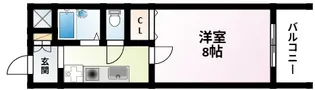 ピア江坂【3階】の間取り