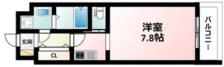 レジュールアッシュ江坂【3階】の間取り