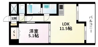 ノルデンハイム江坂【7階】の間取り
