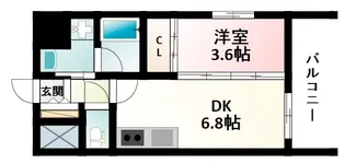 アンフィニXV江坂レジデンス【5階】の間取り