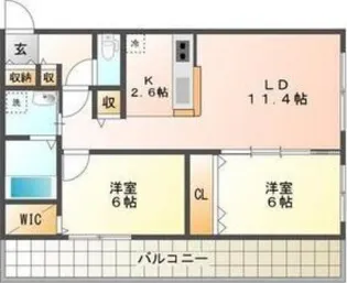 Suite Kams(スウィートカムズ)【202号室】の間取り
