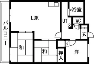北海道札幌市白石区菊水七条4丁目【マンション】の間取り