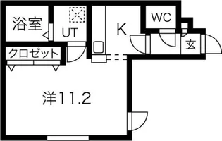 Carrera豊平【103号室】の間取り