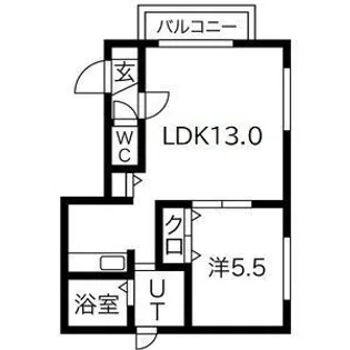 グランメール麻生【301号室】の間取り