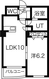 プレイス桑園【203号室】の間取り