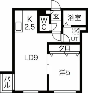 ル・ファール山鼻14条【403号室】の間取り