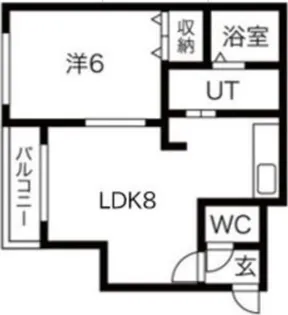 パラッツォ平岸【405号室】の間取り