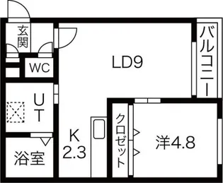 Raffine(ラフィーネ)【203号室】の間取り