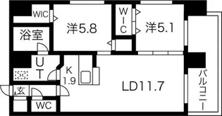 MODENA円山(モデナ円山)【702号室】の間取り