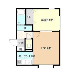 エルムパーク白石【205号室】の間取り