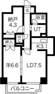 ガーデンハウス清田通【502号室】の間取り