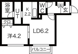 Crea Maison手稲ST(クレアメゾン)【201号室】の間取り