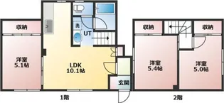 タウンハウス森B【206号室】の間取り
