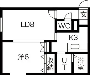 グランデュールII【203号室】の間取り