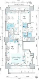 プレシス知事公館前WEST【14階】の間取り