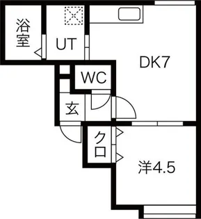 グランフォルテ菊水【201号室】の間取り