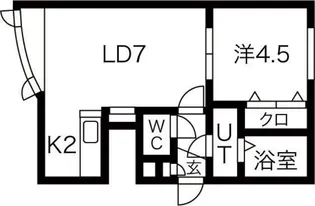 EAST BLUE【207号室】の間取り