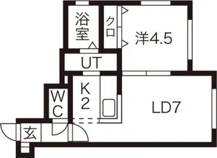 北海道札幌市白石区栄通9丁目【アパート】の間取り