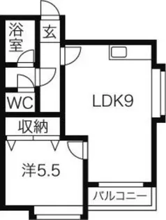 パレスイースト【203号室】の間取り