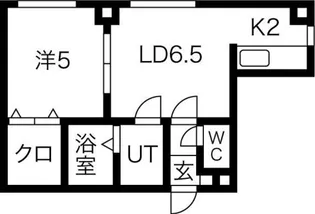 リベルティ医大前【207号室】の間取り