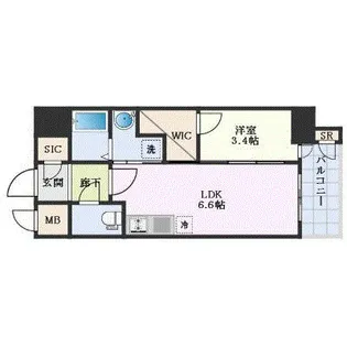 エステムコート名古屋新栄Ⅳネスト【13階】の間取り