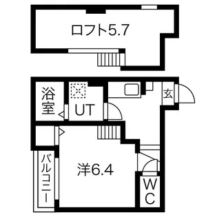 Cathbharr 車道【105号室】の間取り