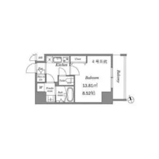 レジデンシア泉Ⅰ【504号室】の間取り