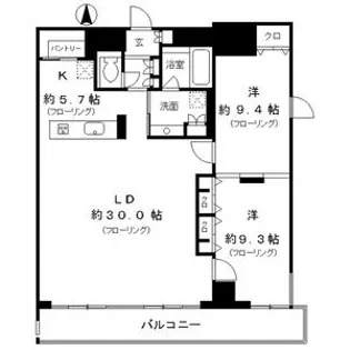 レジディア東桜Ⅱ【1105号室】の間取り
