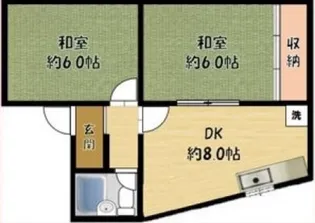 田井町マンション【401号室】の間取り