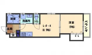 フォレストクリエオーレ上島町壱番館【3階】の間取り