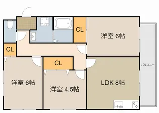 クレールコート【2階】の間取り