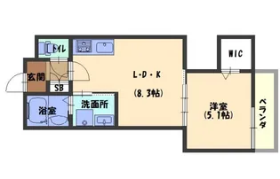 フォレストクリエオーレ上島町弐番館【3階】の間取り