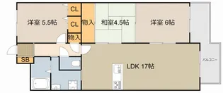 日光ハイツ香里第五【10階】の間取り