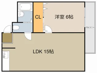 サンコーポ香里【1階】の間取り