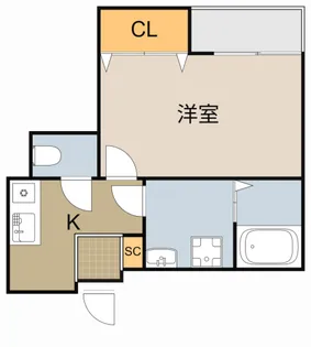 ディアコート香里【1階】の間取り