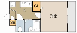 フリーディオ寝屋川【3階】の間取り
