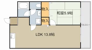 1LDKの間取り画像